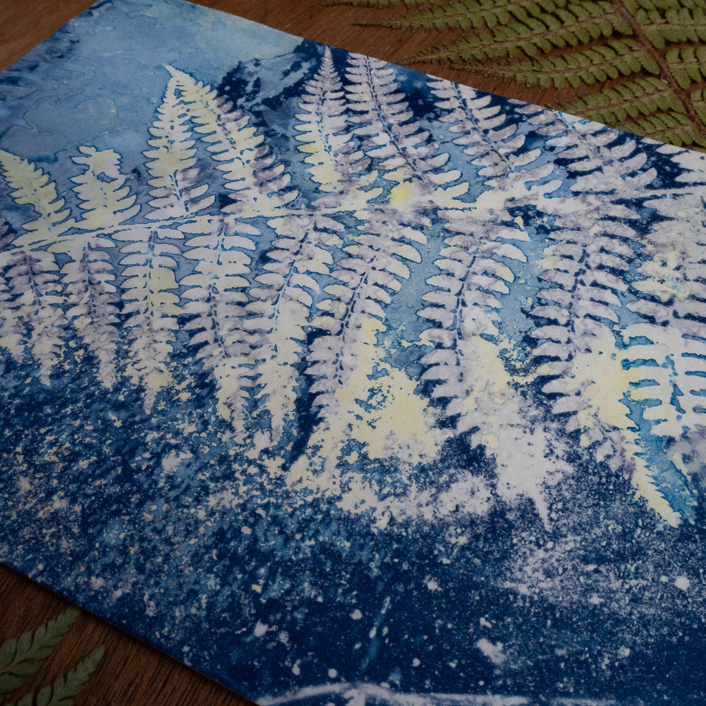 Fougère 2 - Tirage cyanotype humide original