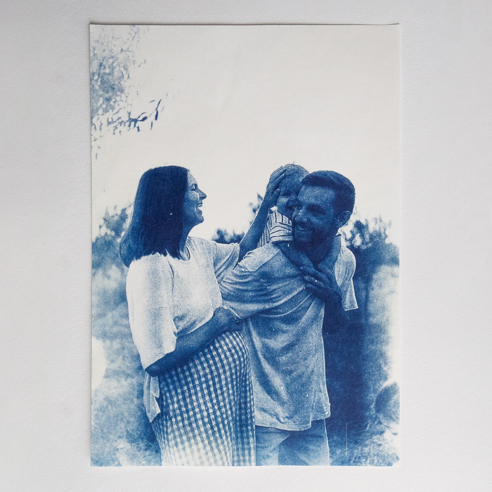 Photo de famille en cyanotype - à partir de votre photographie