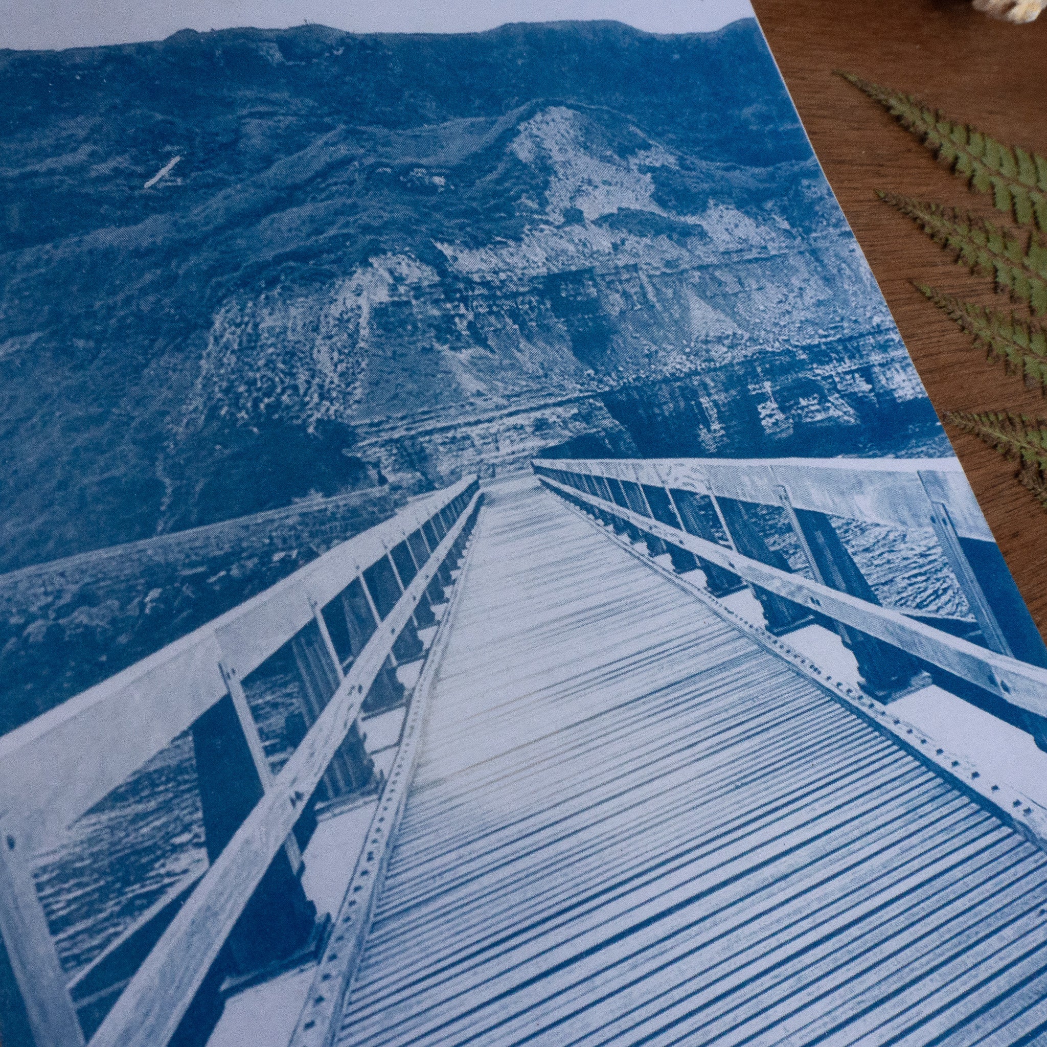 Pont de Port-En-Bessin - Tirage cyanotype original