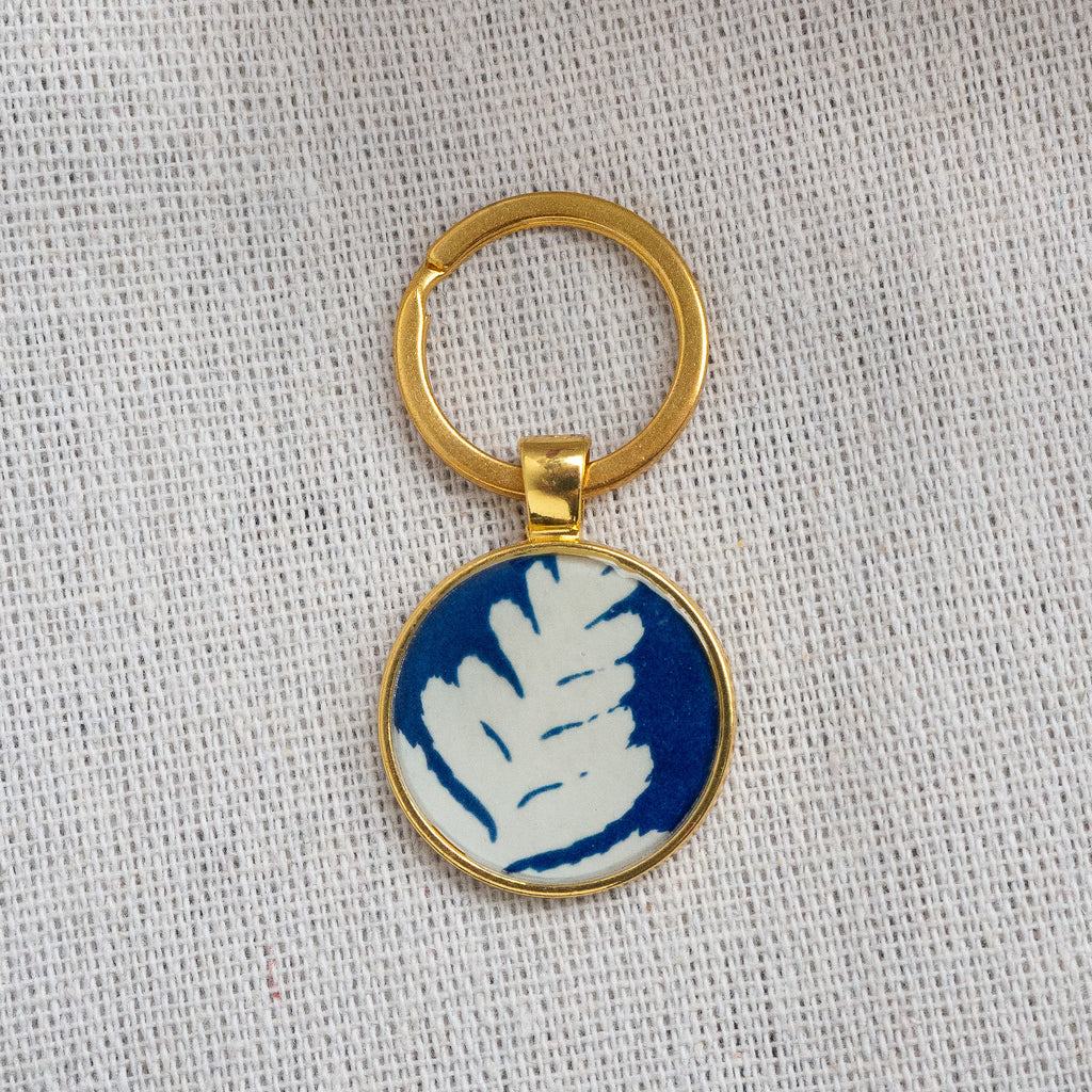 Porte-clés cyanotype unique - fragment N°08