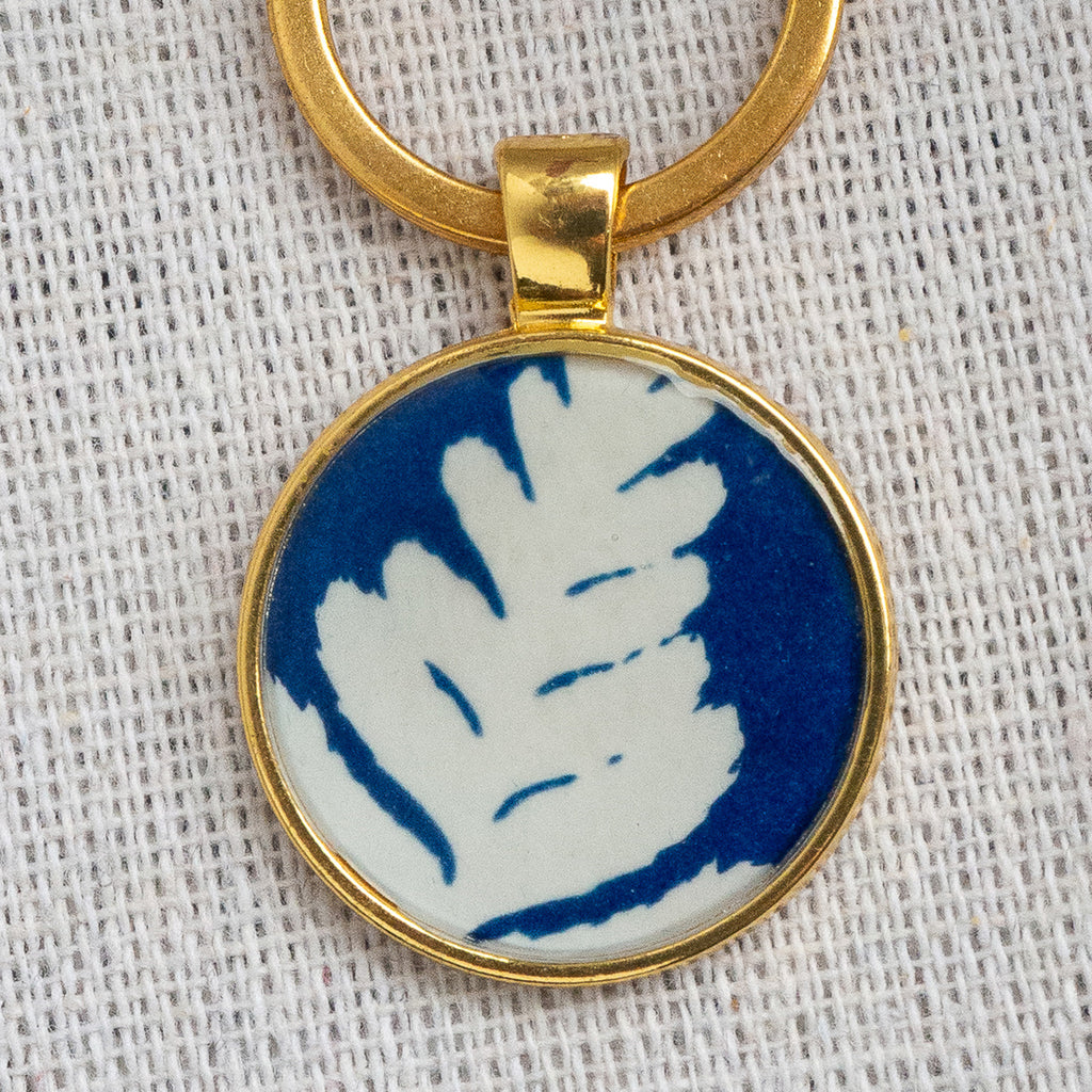 Porte-clés cyanotype unique - fragment N°08