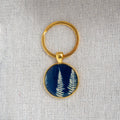 Porte-clés cyanotype unique - fragment N°13